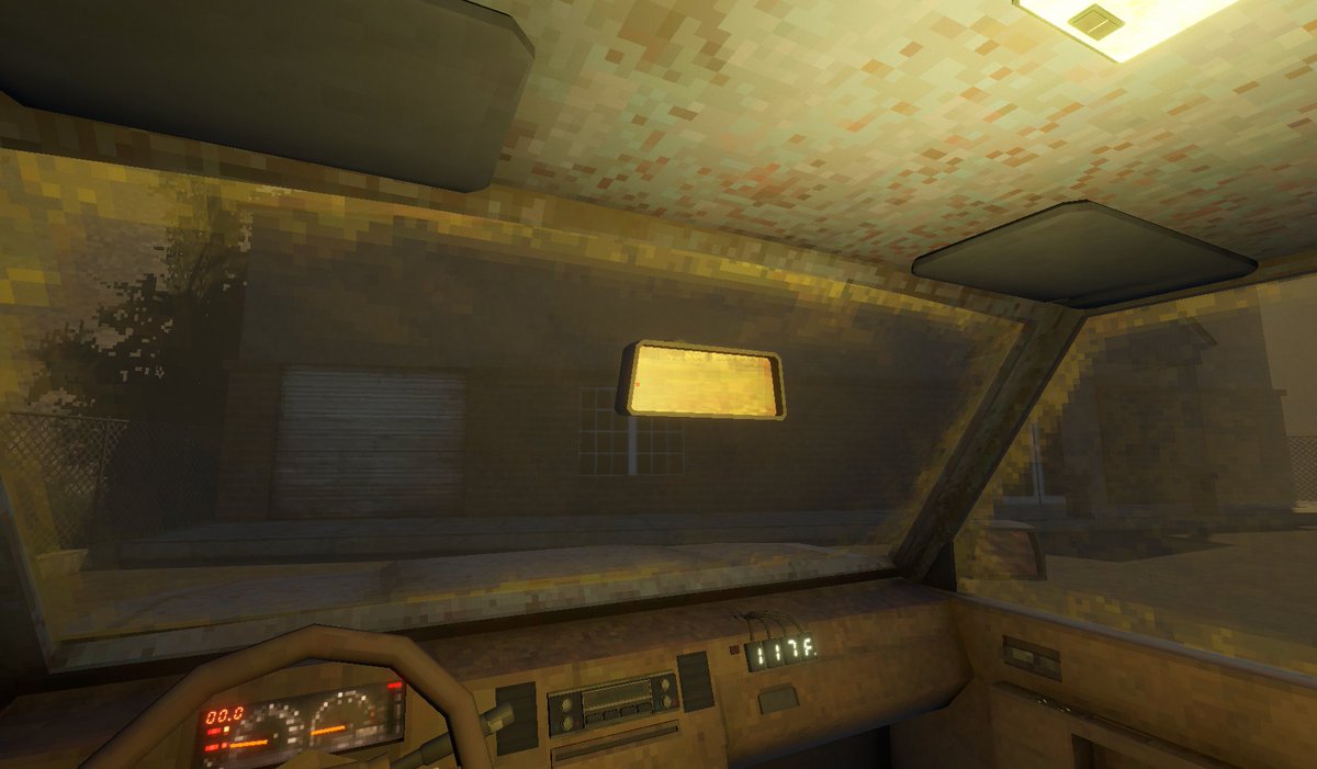 This is how I quickly kitted together the shady building you deliver from in High Road. For any curious non-environment-modelers, it's important for the topology on any given side to be the same as any connectable pieces.