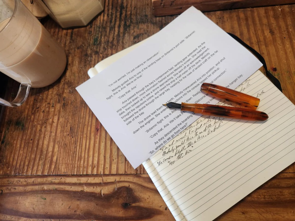 Plugging along on the rewrite of In Thine Own Image. May move on to Spiritus Mundi or Under the Dark of the Moon later. This is the way. 
#amwriting #indieauthor