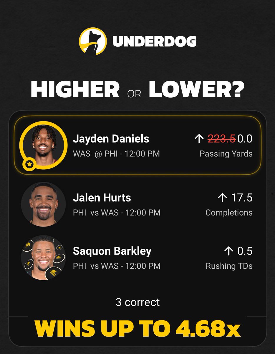 Here are my picks for todays games! Use code: DADDYD @UnderdogFantasy <a href="/DaddyDimmuTv/">DaddyDimmuTV</a>