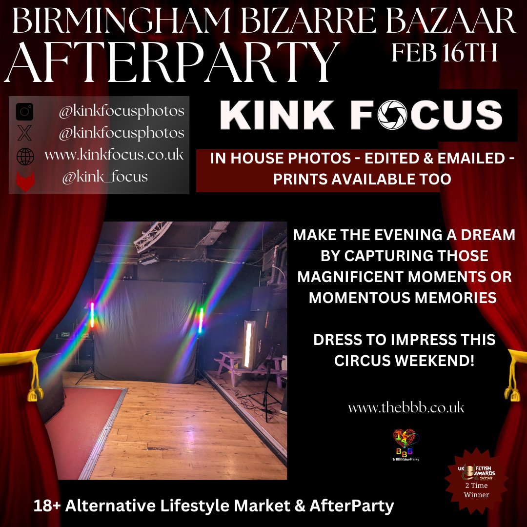 BBBAltFetBazaar's tweet photo. @kinkfocusphotos is the talented in-house photographer for the BBB & AfterParty, capturing the energy, creativity, and uniqueness of our events.
#housetog #protog #photographer
#BBB #afterpartysunday #fetishphoto #makeamemory #capture https://t.co/6X1FKmuTdl