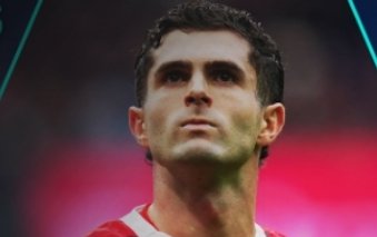 It looks like pulisic has had artetas face photo shopped on top of his face 😭😭 <a href="/acmilan/">AC Milan</a> #ACMilan #ForzaMilan