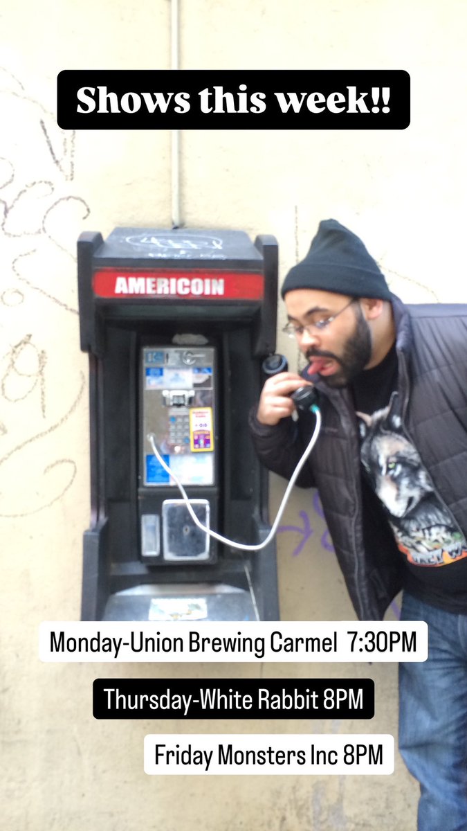 3 Chances to see me be a silly goof in Indy this week.