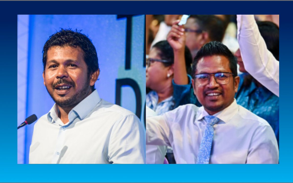 MDPSupportersMV's tweet photo. Congratulations.

President @Imthiyazfahmy and vice president @waddey_ 
@TheDemocratsMV https://t.co/rHocQU50bo