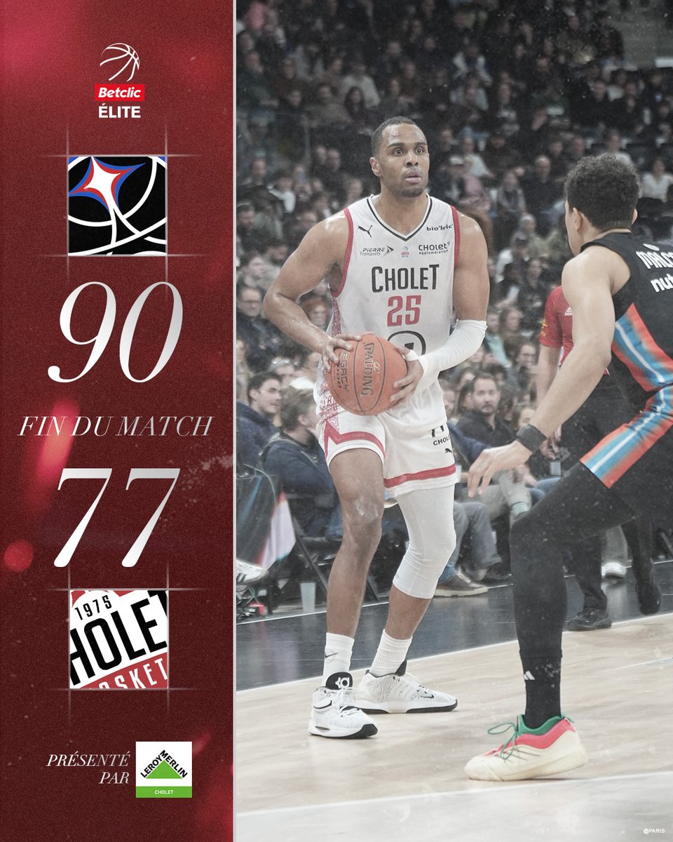 CB_officiel's tweet photo. En manque de réussite dans le dernier quart-temps, CB concède la victoire à Paris.
Prochain match mercredi à 20h à la Meilleraie face à Bilbao pour la première place du Groupe L de Fiba Europe Cup.
Allez CB !
#PBCB #CBFAMILY @Betclic_ELITE https://t.co/2hqCmDXqOK