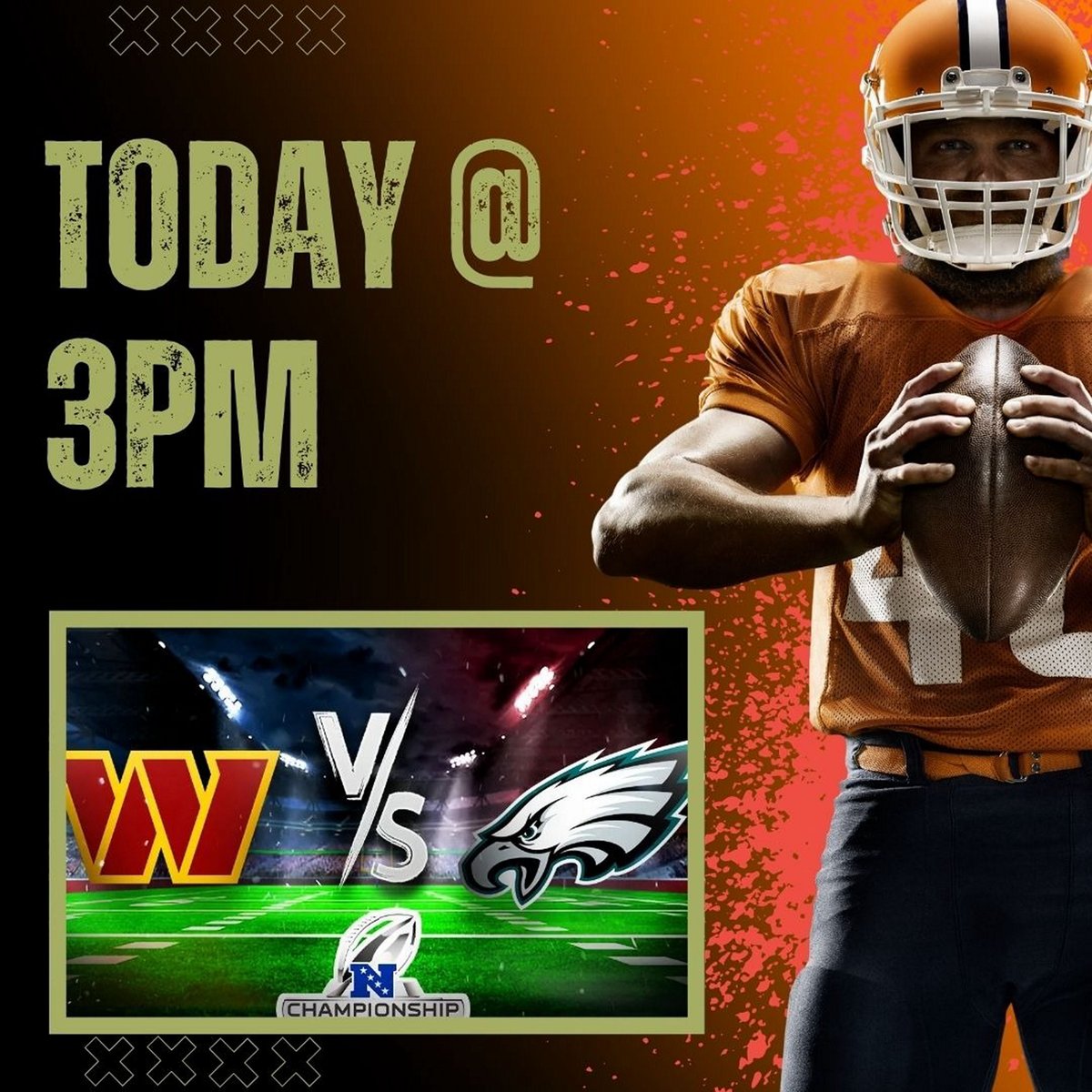 Game day vibes are in full swing! 
💥 The Commanders are ready to take on the Eagles at 3 PM today! 🦅🔥 Who’s taking this one? Drop your predictions below! ⬇️ 

#Commanders #Eagles #NFLGameDay #FootballTime #SundayFootball #Football #RTC #Bozzuto #Bozzutoliving