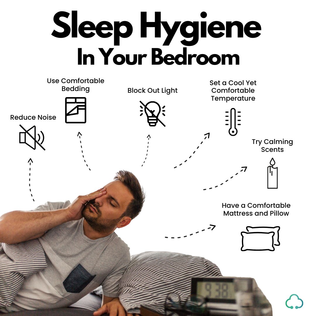 ConsortiumSleep's tweet photo. Our Patient Guidelines for Central Disorder of Hypersomnolence also have helpful infographics that guide us in creating a room that fosters better sleep hygiene.

https://t.co/ytTe0K02SC

#CDoH #centraldisordersofhypersomnolence #sleepconsortium https://t.co/wGvOJHrCGO