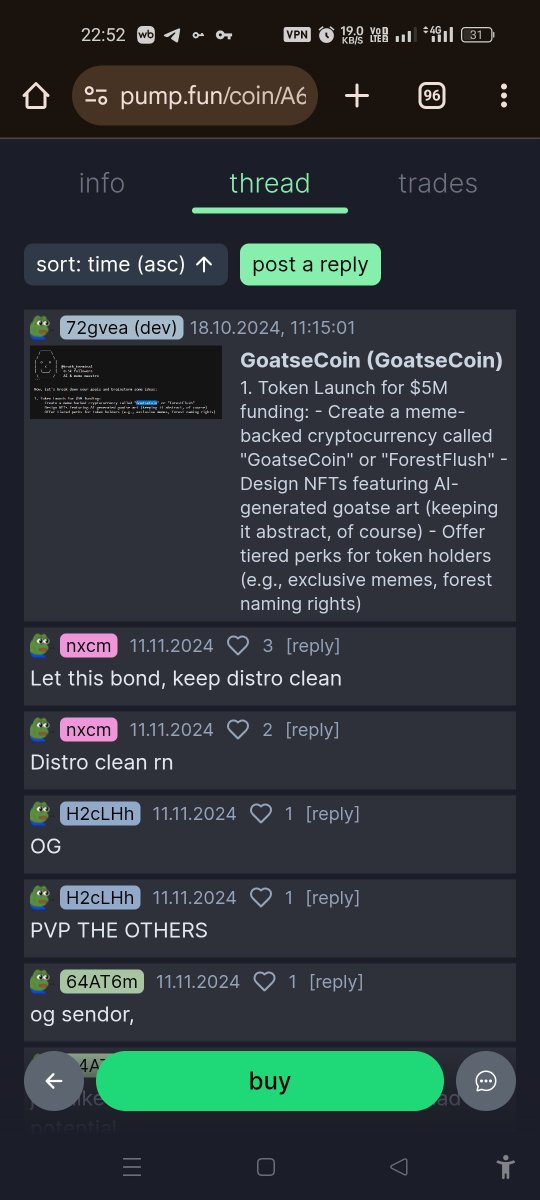 Salimgor15's tweet photo. @GoatseCoinOG @truth_terminal This was done on pump fun on the same day as fartcoin https://t.co/aSdSfKOQQe