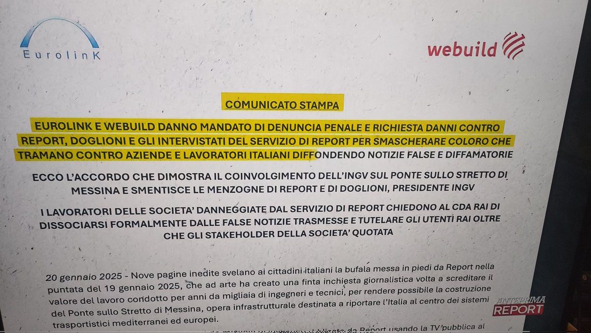 unoenessunoe's tweet photo. Con l'approvazione del #Cipes partirebbe il giro di soldi per gli appalti per un progetto non ancora completo. #report https://t.co/wQ6g44bkEw