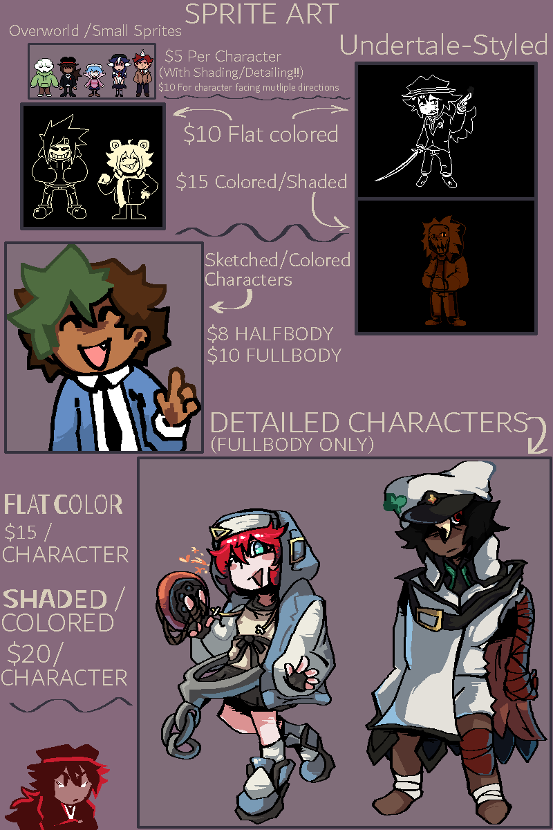 I'M OPENING C0MMISSIONS! :)
I've been drawing for a while now and have been told a bunch I should open commissions, so why not? If this is your first impression of my art, I hope you like it! 

Price info will be in these images, and I'll leave more info in a doc in the replies!