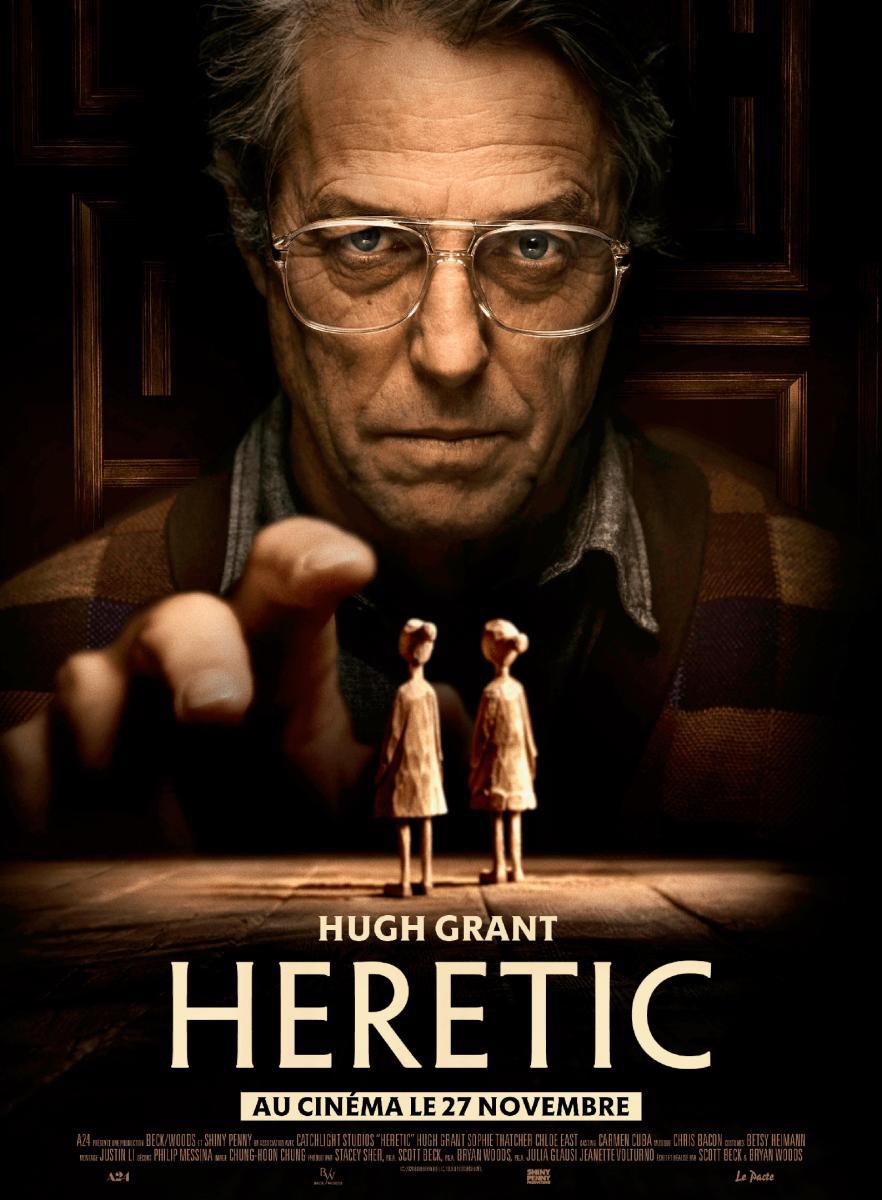 04_tannia's tweet photo. HERETIC 
8/10 ✅
Sorprendente muy interesante. Es una peli entretenida que te tiene enganchado todo el rato. Una película clásica de suspense con cgi justo y necesario (se agradece).
Hugh Grant me encanta punto, sabe hacer de todo. https://t.co/nJOjdbMoX3