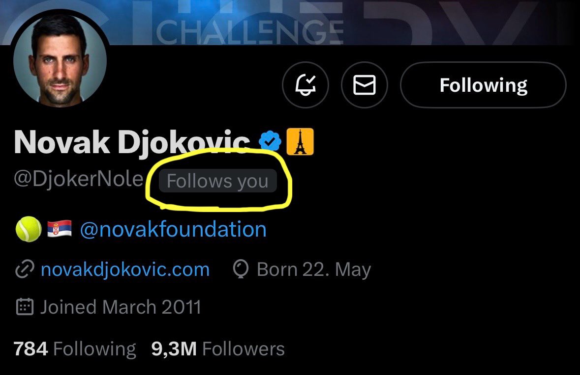 markovsx's tweet photo. @DjokerNole #nolefam ❤️🙏🏼 since 2013🙏🏼❤️ https://t.co/Wr0wpUXZbs