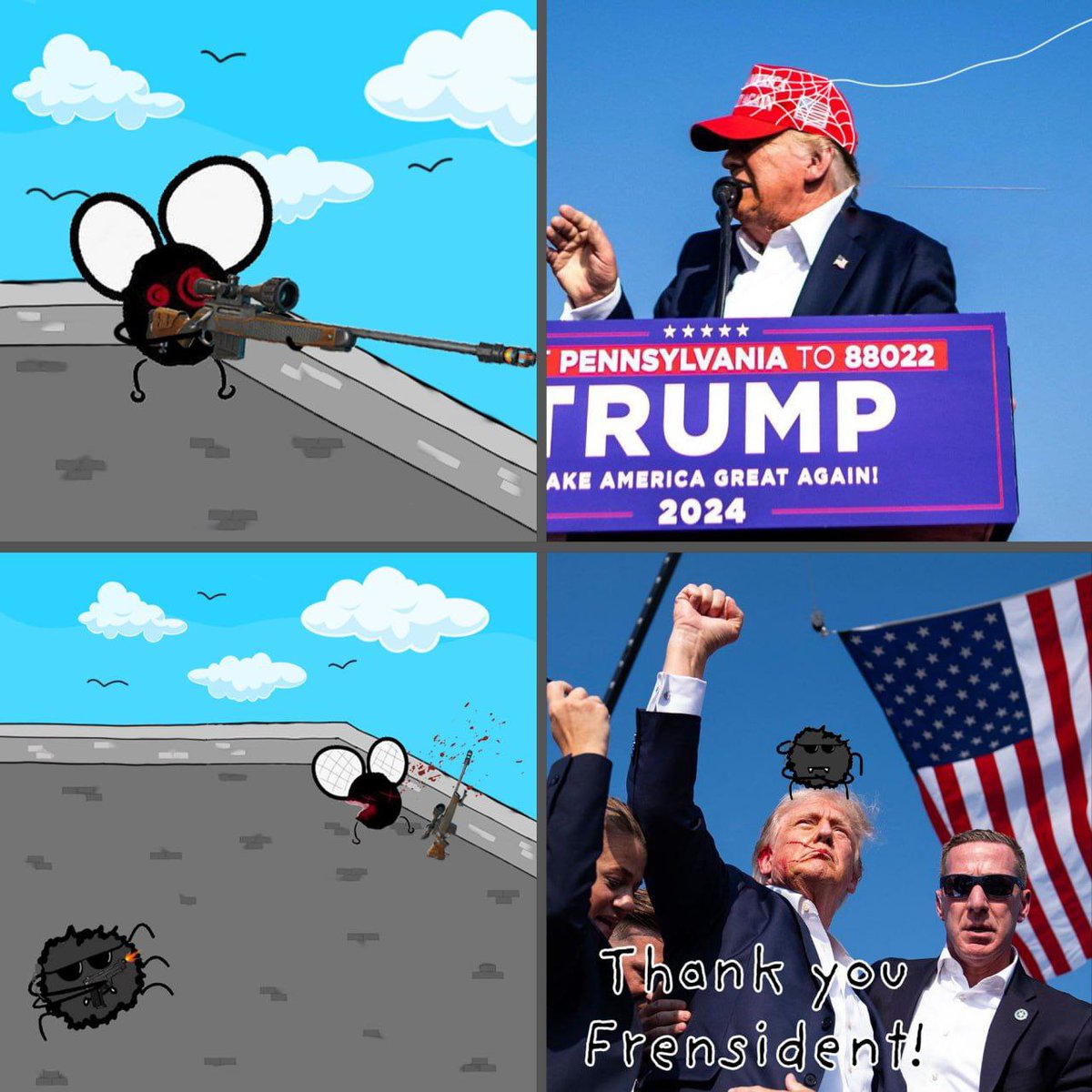 $TRUMP has a little loyal $FREN, and you ?

Join the movement and you will be safe from the many bugs around you 🕷️🕸️

73Mi72jC5KQjqR695DguBEnkX2aVmE1bZFYAM839pump