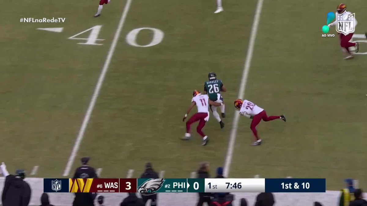 NFLBrasil's tweet image. Isso terminou em touchdown do Saquon Barkley...

📺: #WASvsPHI | @ESPNBrasil e @RedeTV
🎟️: Garanta seu ingresso para o NFL in Brasa: bit.ly/NFLinBrasa2025