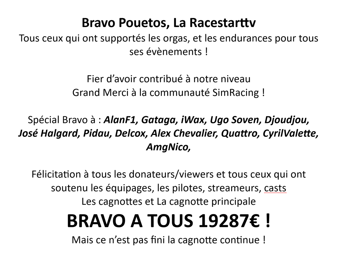 Vroom (@vroom_tm) on Twitter photo 24h Watkins 🇺🇸 #ForAnna <a href="/EnfanceetCancer/">Enfance et Cancer</a>
P14- instagram.com/alanf1__ #quattro #cyrilvaletteBFR
P20- <a href="/GiampietroUgo/">Ugo Giampietro</a> <a href="/GATAGA77/">Gataga</a> #delcox #pidau <a href="/alexchevalier_/">Alex Chevalier</a>
P39- instagram.com/iwax_racing/ <a href="/Nico_DDZ/">AMG Nico</a> <a href="/Jose_HALGARD76/">José HALGARD 🇵🇹 🇫🇷</a>
cagnotte > urls.fr/F7CxzE
#vroomtm #24forAnna 24h Watkins 🇺🇸 #ForAnna <a href="/EnfanceetCancer/">Enfance et Cancer</a>
P14- instagram.com/alanf1__ #quattro #cyrilvaletteBFR
P20- <a href="/GiampietroUgo/">Ugo Giampietro</a> <a href="/GATAGA77/">Gataga</a> #delcox #pidau <a href="/alexchevalier_/">Alex Chevalier</a>
P39- instagram.com/iwax_racing/ <a href="/Nico_DDZ/">AMG Nico</a> <a href="/Jose_HALGARD76/">José HALGARD 🇵🇹 🇫🇷</a>
cagnotte > urls.fr/F7CxzE
#vroomtm #24forAnna