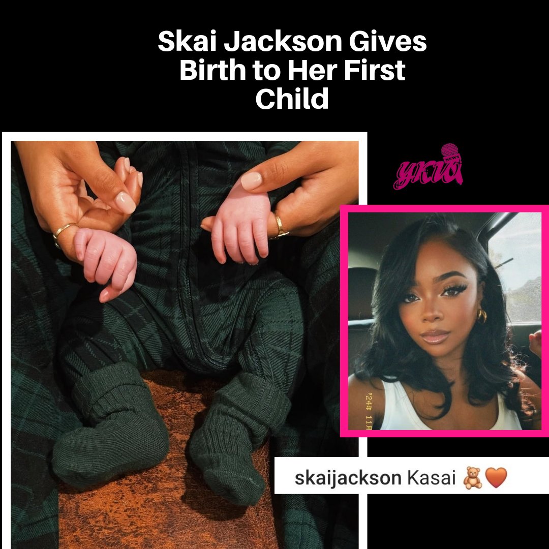 YallKnowWhat's tweet photo. #SkaiJackson is a mama now! 

Yes, the former Disney child actress gave birth to her baby, Kasai. She shared the news on social media.

Congratulations, Skai! 🧸🩵 https://t.co/ymuz9X7kuq