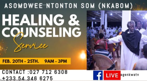 EndTimeMessiah's tweet photo. Healing &amp; counseling 
Services 
Feb 20th -25th  9am -3pm 

#NyameSomafoYawoh🙏
#FaithHealersMission
#OutOfBondageWalk✅ https://t.co/8DiLB5HBR8