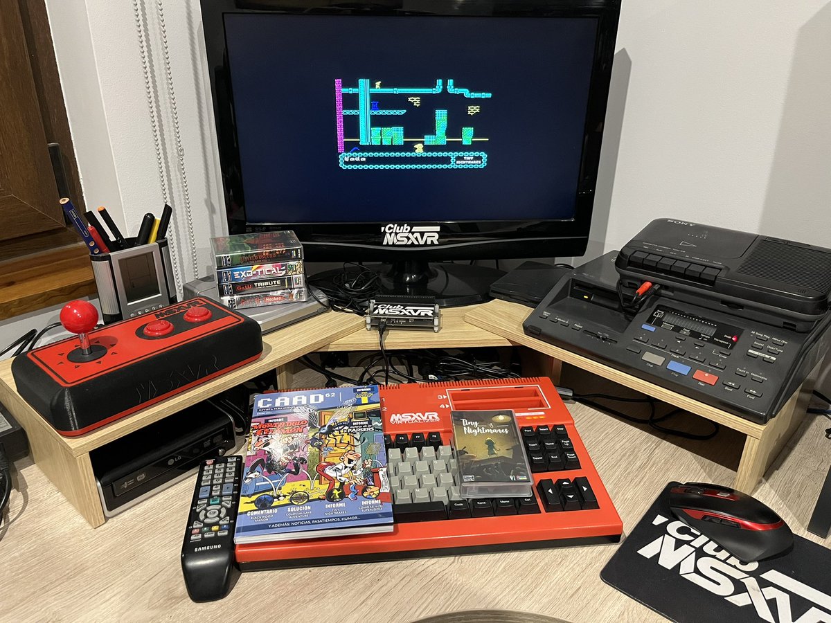 vrmotor6's tweet photo. Ediciones ZX Spectrum 2024 @PlayOnRetro , #EXOTICAL @Roolandoo , #G&amp;WTRIBUTE @setaseta , #HAOKEN  @HicksRetro , #TINYNIGHTMARES  @Eduvillagal ( informe en @caad_es 62) y #ELVELOOSCURO  @FurilloProduct1 ( comentado en @caad_es 61) .Cargando #TINYNIGHTMARES EN @msxvr_computer 👍 https://t.co/KIDowCr3V1