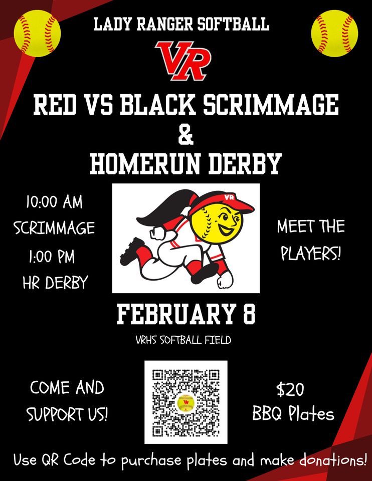 Come to Lady Ranger Stadium to enjoy some BBQ, and to watch the annual Red v. Black Game, followed by our annual Slugfest Home Run Derby. #WIT #YeahRidge