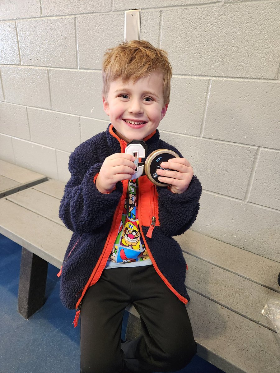 Two goals today! 🏒 🥅