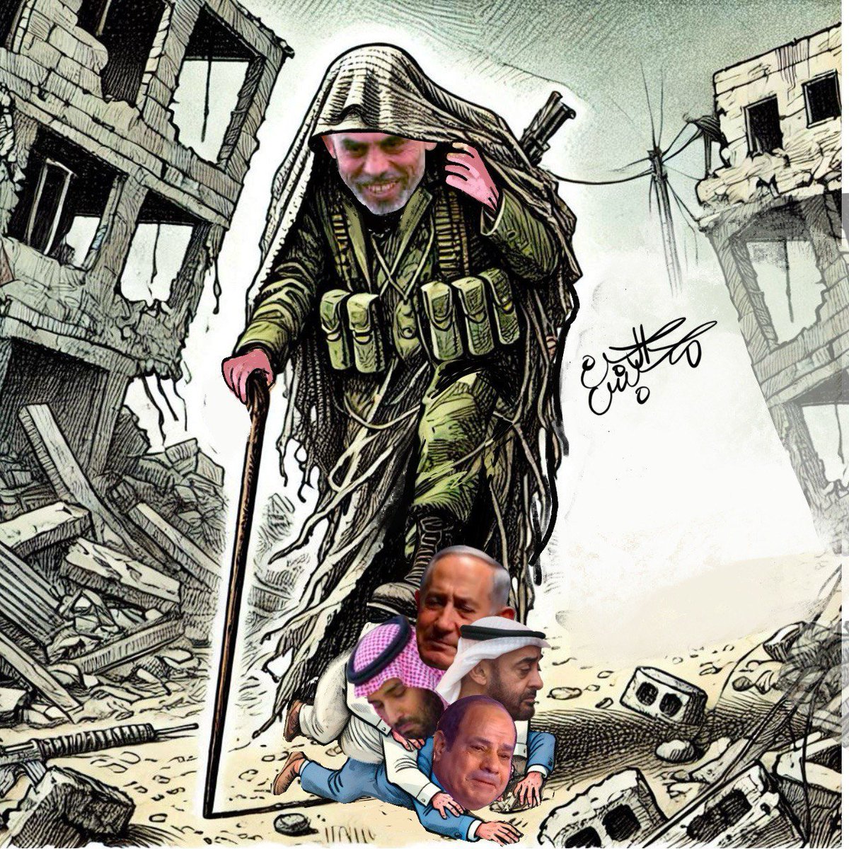 TurkiShalhoub's tweet photo. وكأن رسام هذا الكاريكاتير اطّلع على ما يجول في خواطر شرفاء الأمة وأخرجت ريشته هذا الرسم الرائع! https://t.co/QDLPU2RHHd
