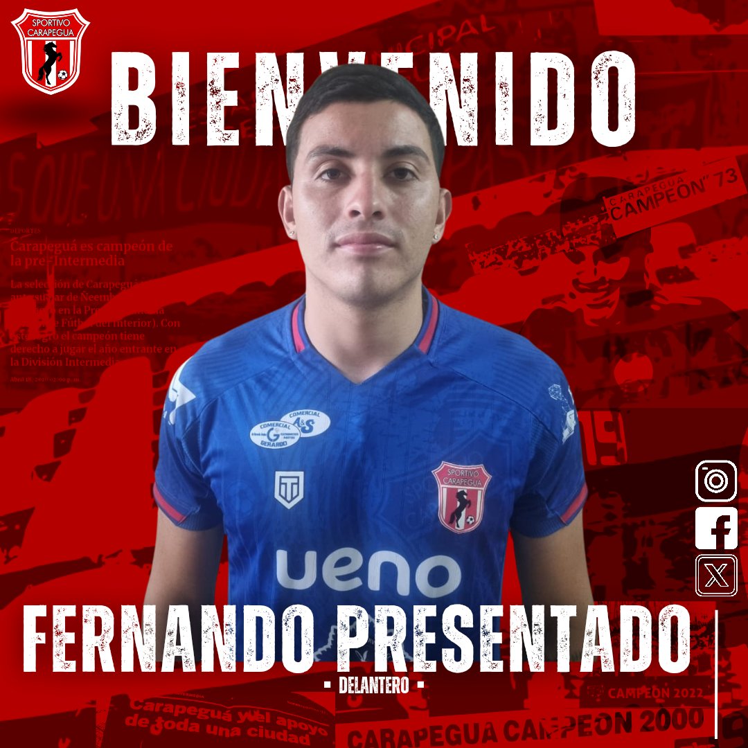 SptvoCarapegua's tweet photo. 🤝🏻¡Bienvenido a Carapeguá, @ferpresentado19! 2️⃣0️⃣2️⃣5️⃣

↪️ Proveniente de @imbaburascec 

#potro2025🇮🇩 https://t.co/5phdPYWxJV