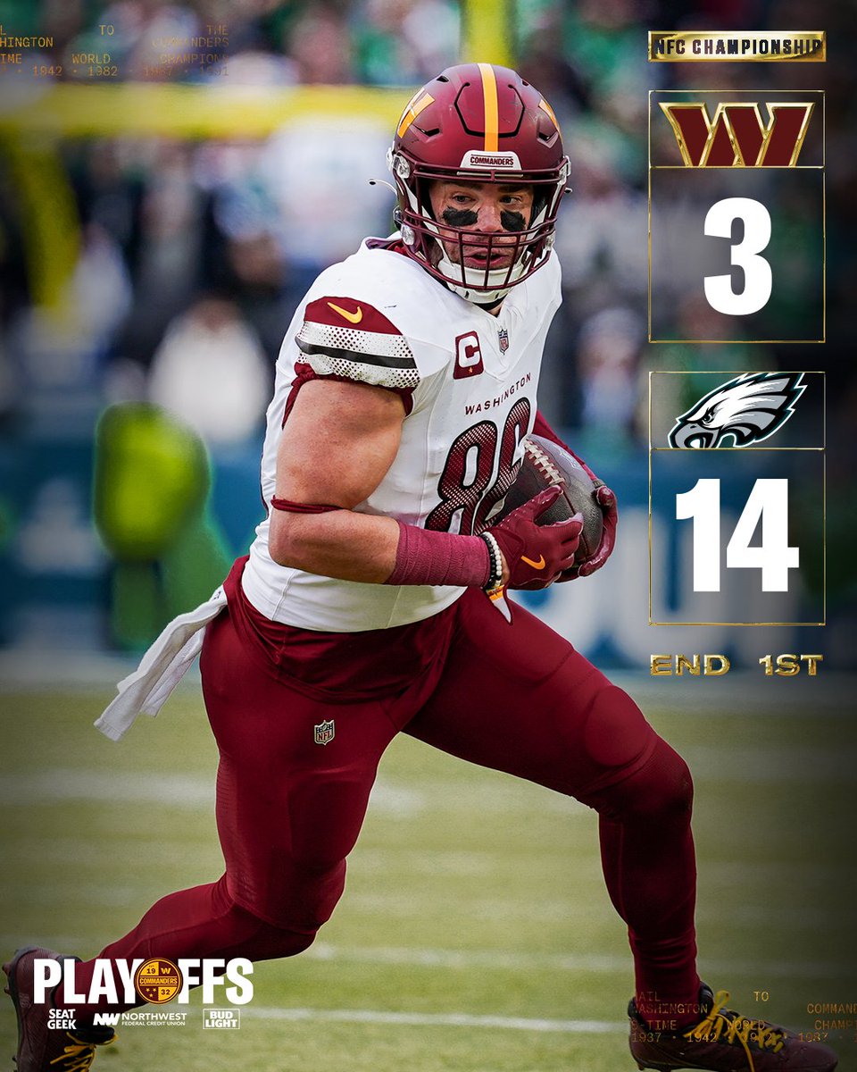 Commanders's tweet photo. Headed to Q2

#WASvsPHI | #RaiseHail https://t.co/6APEUIEokA