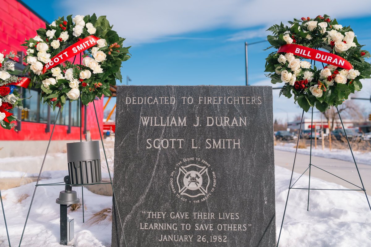 boulder_fire's tweet image. At our new Station 3 is a new memorial art piece for two firefighters lost in the line of duty in 1982. Today, January 26, we take a moment to honor and remember lives of William J. Duran and Scott L. Smith, as well as those who have given their all for the safety of this…