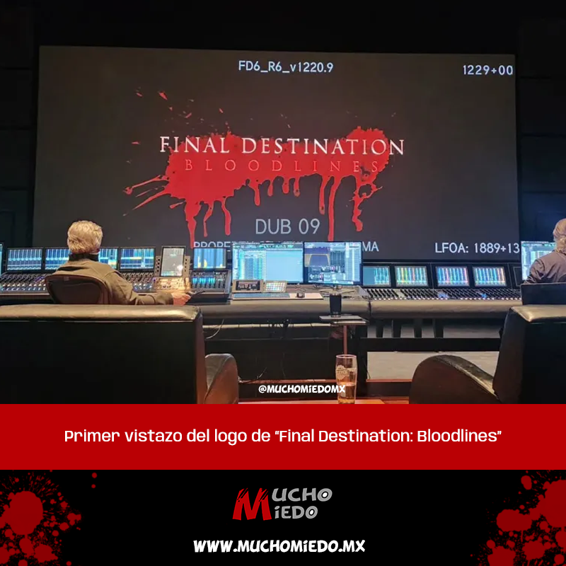 El compositor Tim Wynn reveló el logo oficial indicando que la banda sonora ya está lista.🎬

#FinalDestinationBloodlines llegará el 16 de mayo. Dirigida por Zach Lipovsky y Adam Stein (Freaks). Protagonizada por Teo Briones, Brec Bassinger, Kaitlyn Santa Juana y Tony Todd.