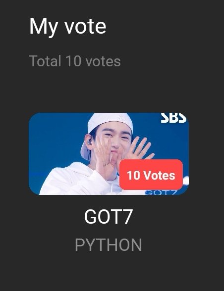 got7_warriors's tweet photo. 🗳️HIGHER
📣 INKIGAYO HOT STAGE

Ahgases, don't forget to drop your Day 2 vote for "PYTHON" on Inkigayo Hot Stage poll!🔥

🔗https://t.co/FMVDmqUaJO…

🗓️ Jan.26-30, 2024

#PYTHON #GOT7_PYTHON
#GOT7_WINTER_HEPTAGON
#GOT7 #갓세븐 

PS. Please reserve 250💎 for next week live voting https://t.co/ONC8HhSK82