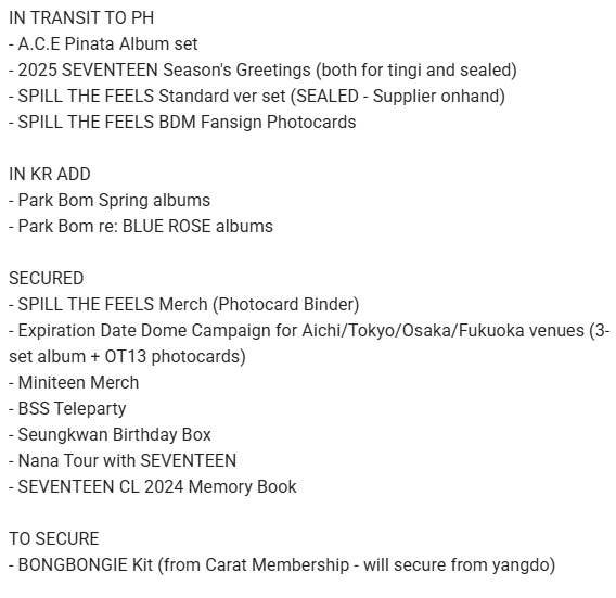 carrotsunshine1's tweet photo. #CS_Updates

UPDATE AS OF 1/27/2025

Hi Carrots, please check attached image below. Will make this as a thread to update the status of the mentioned items/transactions.

#CarrotSunshinePH https://t.co/EIHSwZAlrK