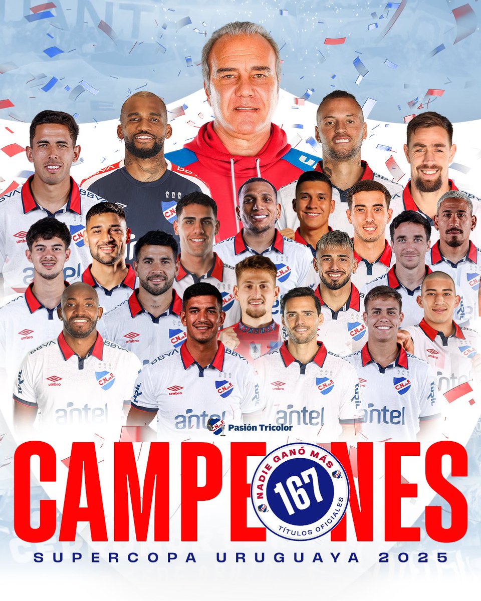 PasionTricolor1's tweet photo. ¡𝐍𝐀𝐂𝐈𝐎𝐍𝐀𝐋 𝐂𝐀𝐌𝐏𝐄Ó𝐍 𝐃𝐄 𝐋𝐀 𝐒𝐔𝐏𝐄𝐑𝐂𝐎𝐏𝐀! 🔵⚪️🔴

🔥 El DECANO sometió de nuevo a Peñarol y se va un nuevo título a La Blanqueada.

¡¡¡NACIONAL NACIONAL!!!

#Decano1Solo #167TítulosOficiales https://t.co/Uxcu6KoP5B