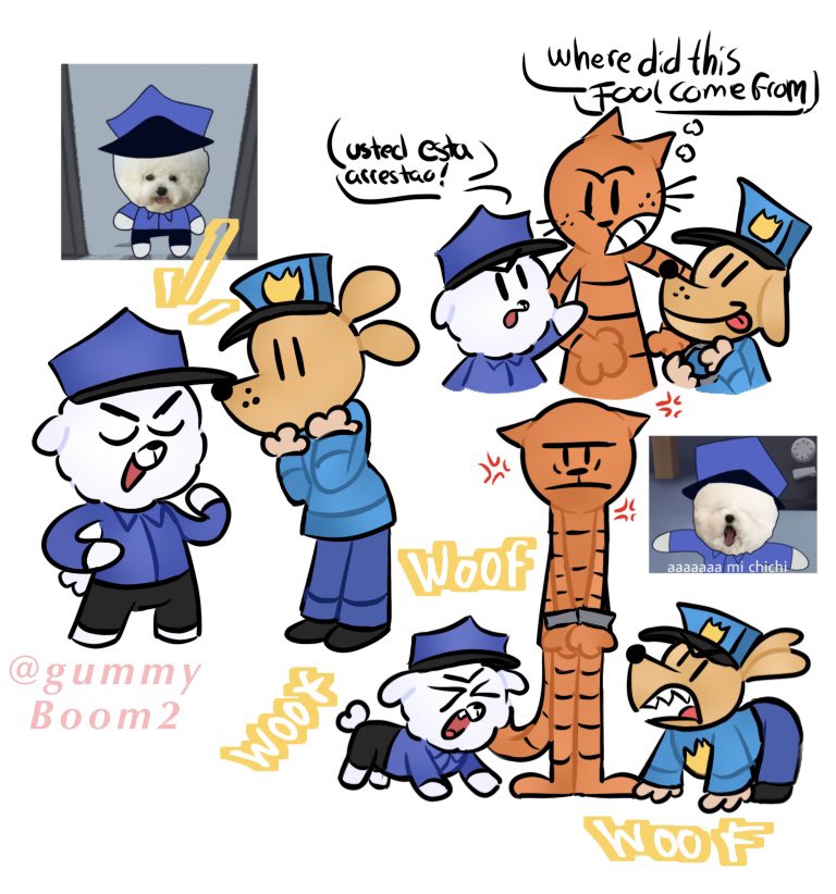 Gummyboom2's tweet photo. Estaba viendo sr pelo y 

PEPE POLICIA CON DOGMAN✨✨ 
#Dogman https://t.co/I1epTlS0iY