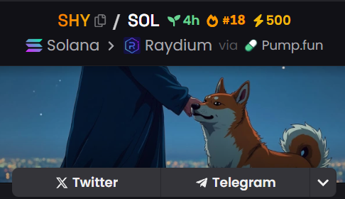wynfun's tweet photo. $SHY Dexscreener updated with a fresh banner &amp; socials. 💻

https://t.co/jzOti3iuwP
https://t.co/ZHAzSvdYHI

The future is $SHY. 🔥 https://t.co/KY6lbC6EuN