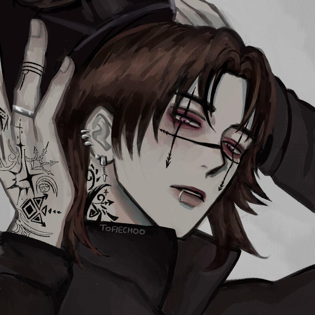 tofiechou's tweet image. Biker goth choso #fanart