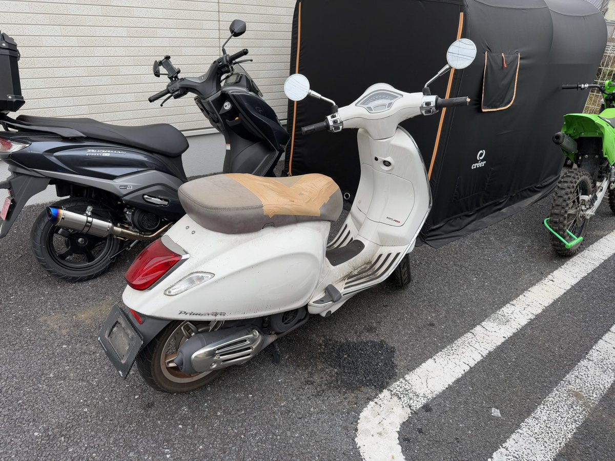 ideshinn's tweet photo. ベスパ直った。 https://t.co/9dKvJciDBQ