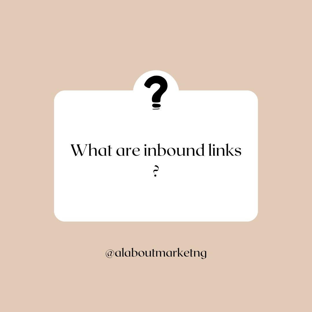 alaboutmarketng's tweet photo. #Infocorner
The inbound links are also called backlinks, basically inbound links are links from other websites pointing to your website particular page.
-It can be considered as a signal trust and authority to search engines.
-They can drive referral traffic to your Website. https://t.co/lzZxNGsLeb