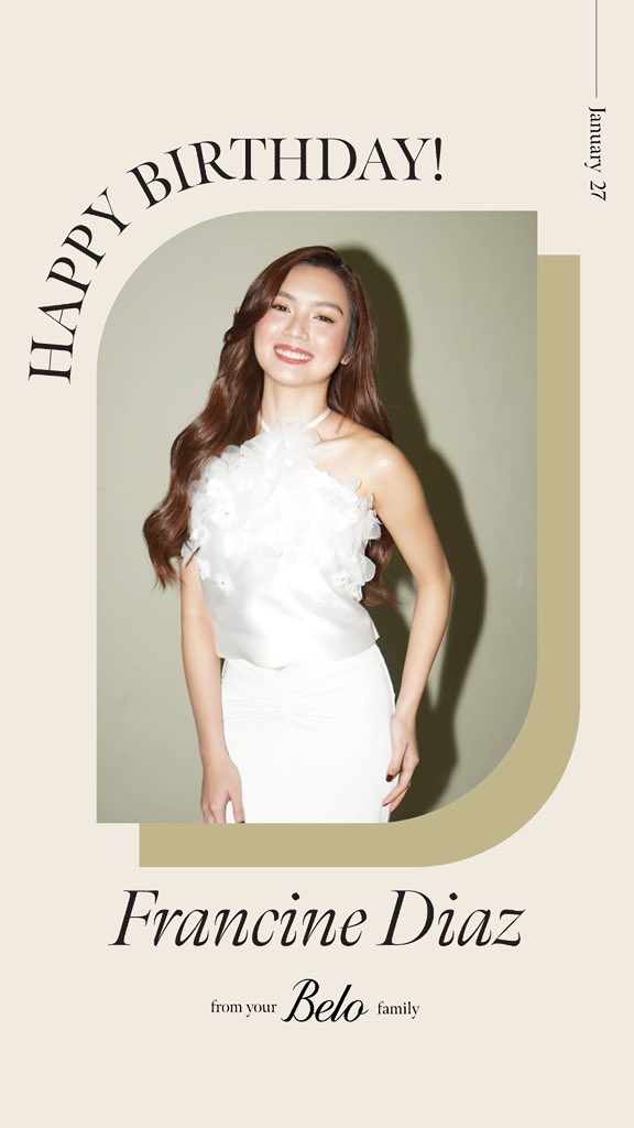belobeauty's tweet photo. Wishing @francinecarreld a Belo beautiful birthday today! 🎉🥳🤍 https://t.co/9RCGPvpWY3