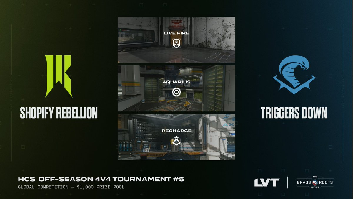 LVTHalo's tweet image. ELIMINATION FINALS: @ShopifyRebels vs Triggers Down

@Bound2K @Renegade_JW @Lqgend_ @Falcated_  are waiting in Grand Finals!