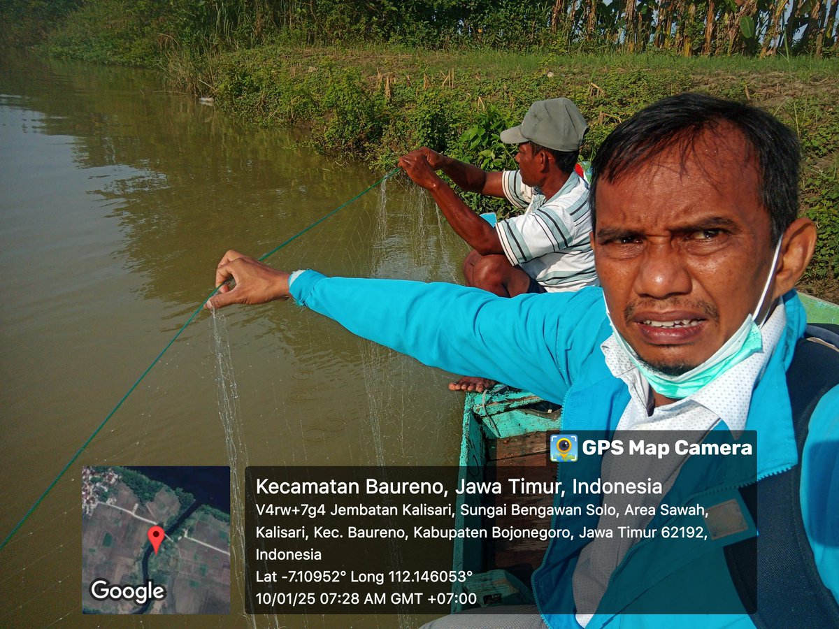caturagungprab3's tweet photo. Jumat (10-1-2025) Catur A P, #Luhkan #Bnegoro, pendataan #produksi nelayan PUD sungai Bengawan solo Dedy KUB Tawes Jaya Ds kalisari sebanyak 3kg harga Rp. 10.000/kg
#GiatLuhkanSatminkalBWI
#Bnegoro 
@puslatluhkp
@bppp_banyuwangi
@brsdm_kp https://t.co/iVJlnyoFTv