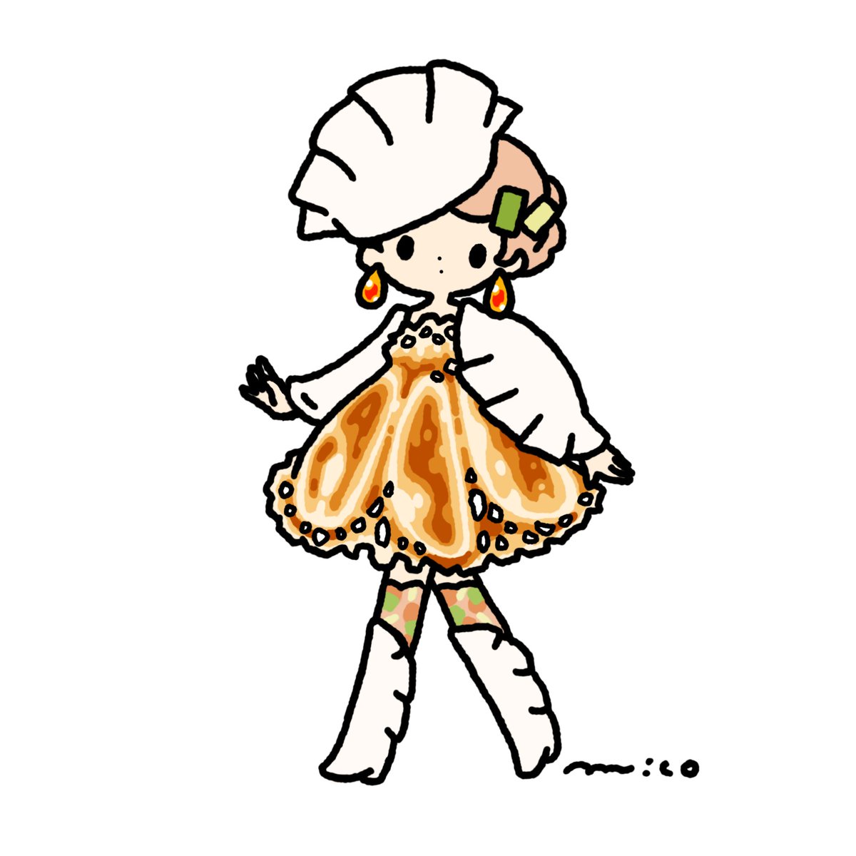 「Pot stickers  #今日は何の日 #ギョーザの日 」|paricoのイラスト