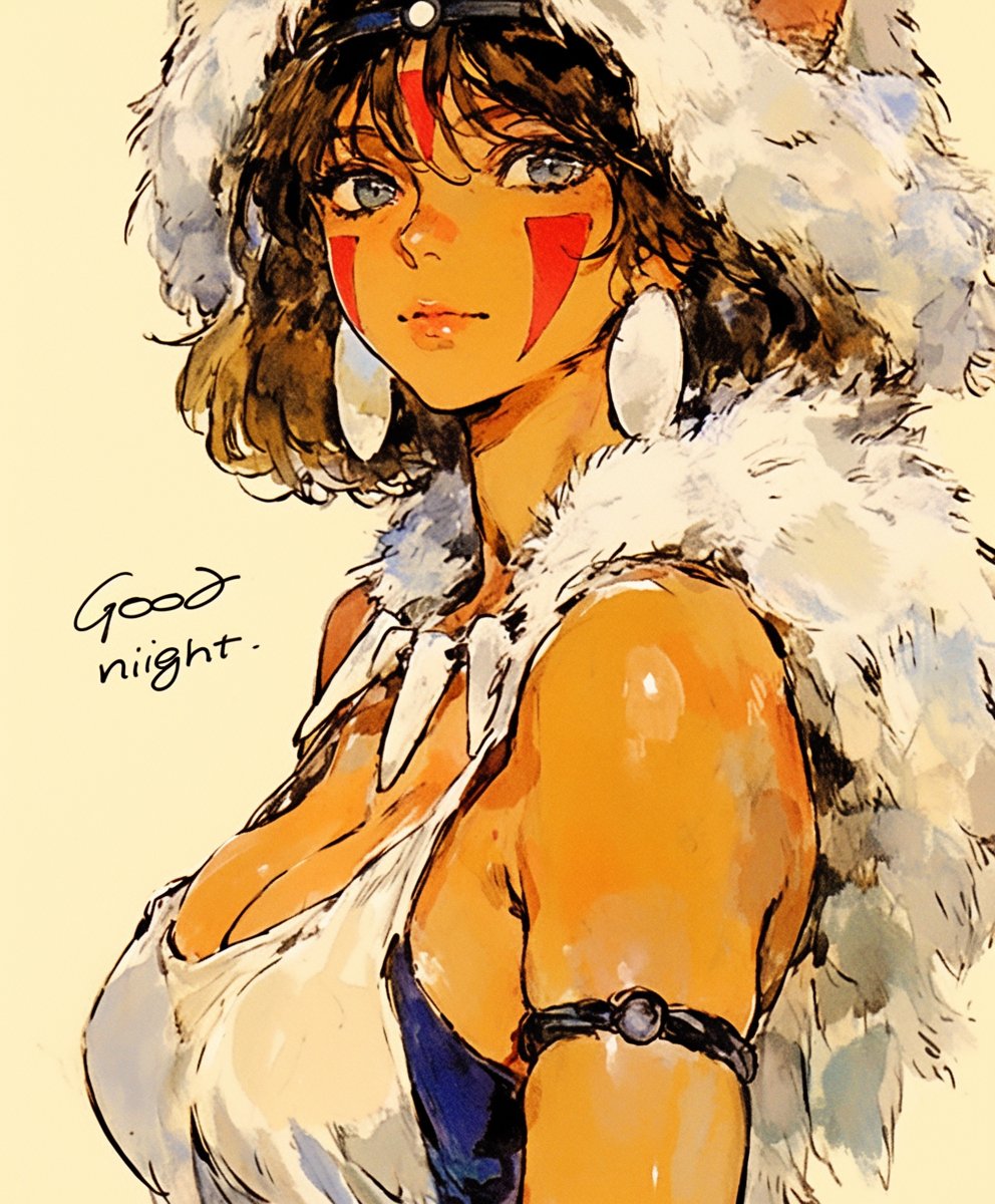 AdMapss's tweet image. GN everyone from princesses #Mononoke

#midjourney #AIイラスト