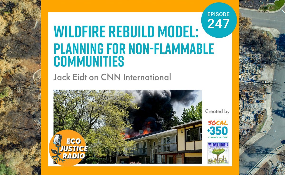 Talking about Wildfire Rebuild Model for #LosAngeles with Jack Eidt on CNN International - We cannot suspend environmental regs to rebuild flammable houses in a flammable environment
We must create a new model for wildfire resilience!
youtu.be/Gh9Hbgbxh5Q?si… for <a href="/EcoJusticeRadio/">EcoJusticeRadio</a>
