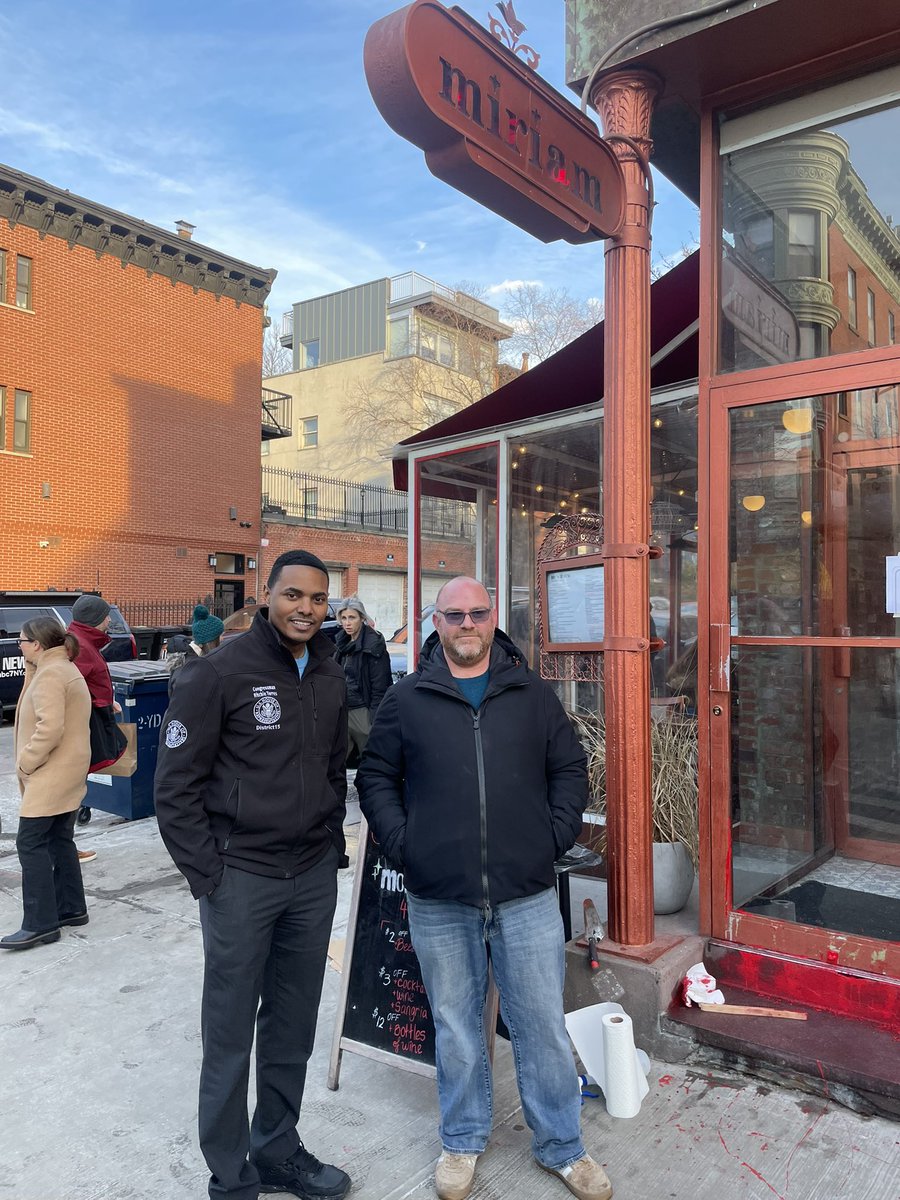 I went to Brooklyn to stand in solidarity with the owner of Miriam, an Israeli restaurant that became the target of antisemitic vandalism.   

Jew-hatred will find no refuge in the City of New York.  A hate crime against the Jewish community is a hate crime against all of us.