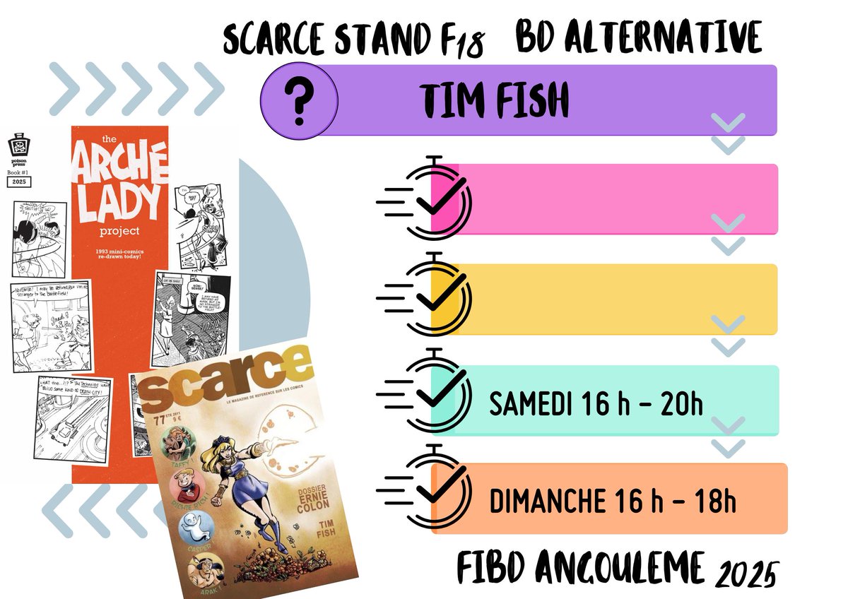 SCARCEXL's tweet image. Retrouvez-nous pendant les 4 jours du festival d'angoulême au stand F18 dans la bulle alternative.
Les 4 artistes suivants dédicaceront à notre stand: