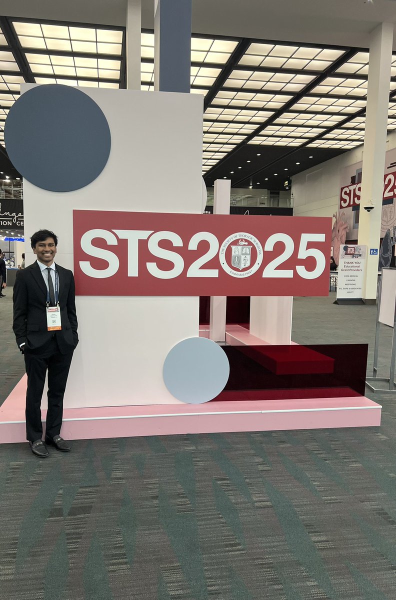 vikramkrishnamd's tweet photo. Grateful to attend #STS2025 as a Looking to the Future Scholar! Thank you to Dr. Odell @DavidDOdell for your mentorship throughout the meeting

Special thank you for my mentors at Cedars-Sinai for their support! @JoChikweMD @soukiasianmd @FarinAmersi @AndrewBrownlee https://t.co/Bk5LVhbQHu