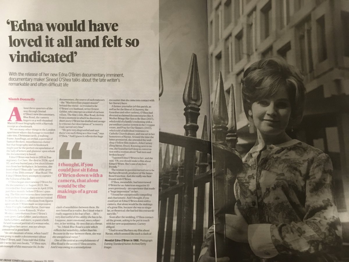 Sinead O'Shea (@sineadeoshea) on Twitter photo A very considered and interesting interview by <a href="/NiamhDonnelly/">Niamh Donnelly</a> for <a href="/IrishTimes/">The Irish Times</a> about Blue Road - The Edna O'Brien Story.
As I say, Edna would have loved this:
irishtimes.com/life-style/peo… A very considered and interesting interview by <a href="/NiamhDonnelly/">Niamh Donnelly</a> for <a href="/IrishTimes/">The Irish Times</a> about Blue Road - The Edna O'Brien Story.
As I say, Edna would have loved this:
irishtimes.com/life-style/peo…