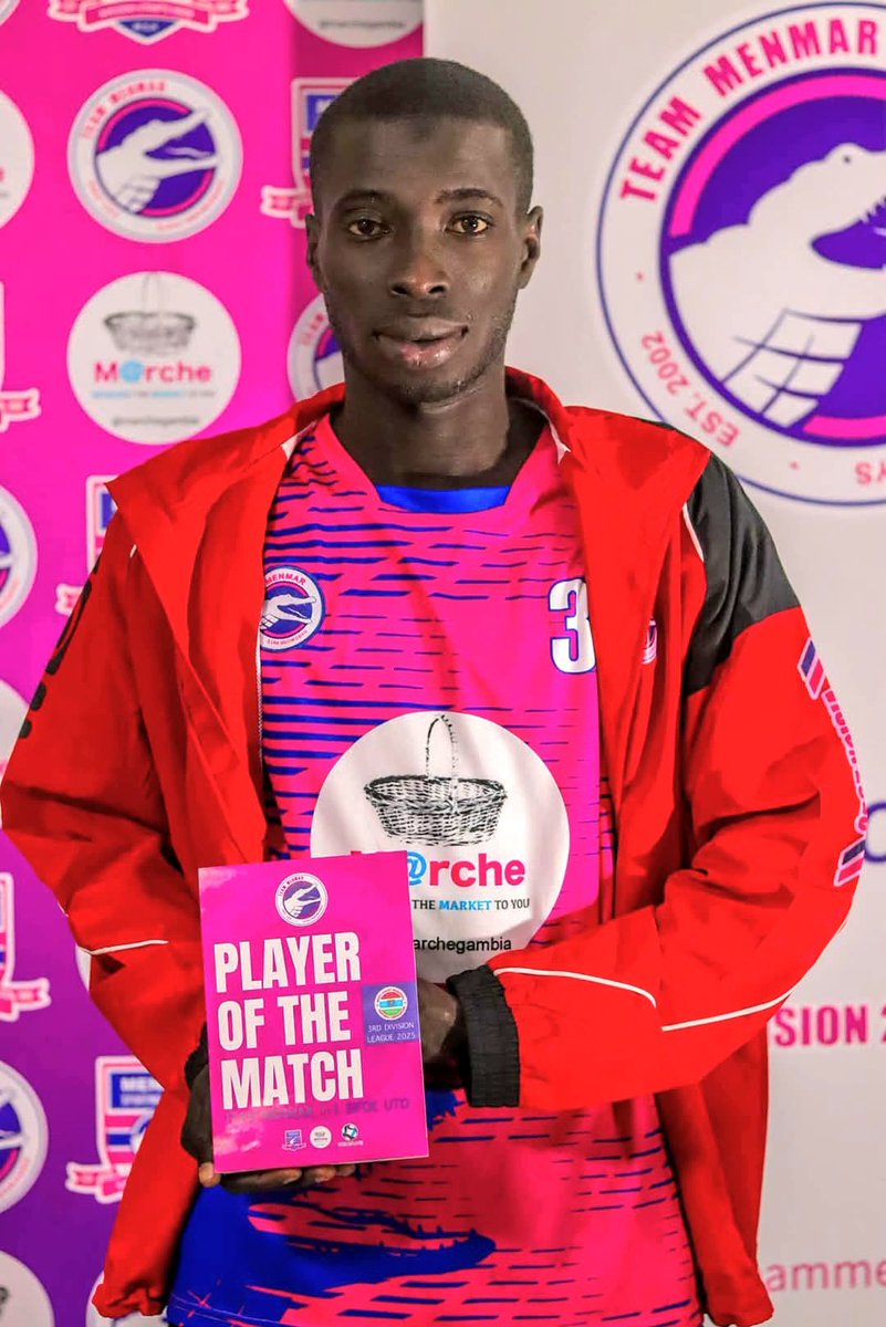 TEAMMENMAR's tweet photo. 🔥 Player of the Match 🔥

Huge congratulations to Ansumana Nyassi for his exceptional performance in our first home league game against Sifoe United!

Despite the 1-1 draw, Nyassi's contributions were truly outstanding.

#menmarsportingacademy #SifoeUtd #teammenmar #wcrfa #GFF https://t.co/OQfFxdAS7p