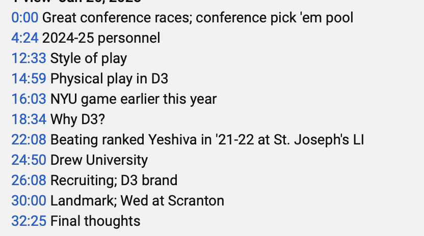 Topics covered with <a href="/MikeMcSloy/">Mike McSloy</a> of <a href="/drew_mbb/">Drew University Men’s Basketball</a> on the Q-cast. #d3hoops