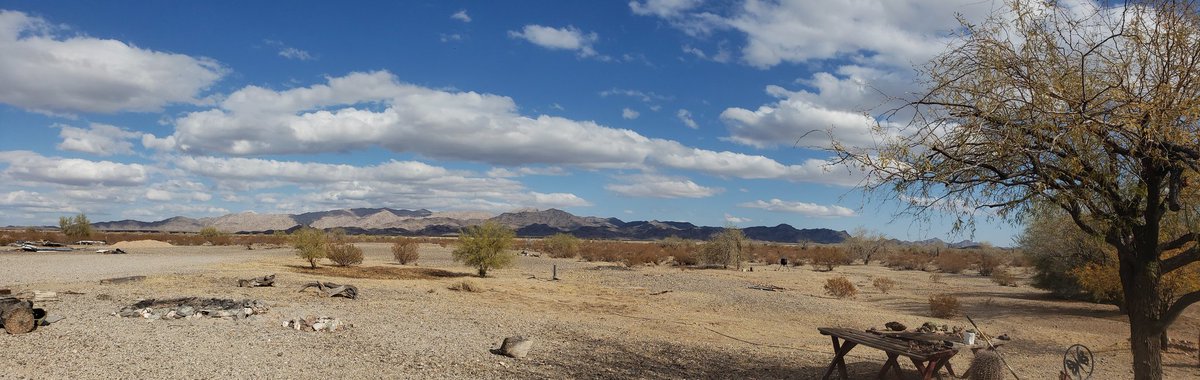 Just one of those beautiful, magical days in the Senora Desert, S.W. Arizona. Calm, quiet. Hummingbirds flying around, quail at the feeder station. 65-70f out, light breeze. Staring at the mountains behind our property. This is my bliss.