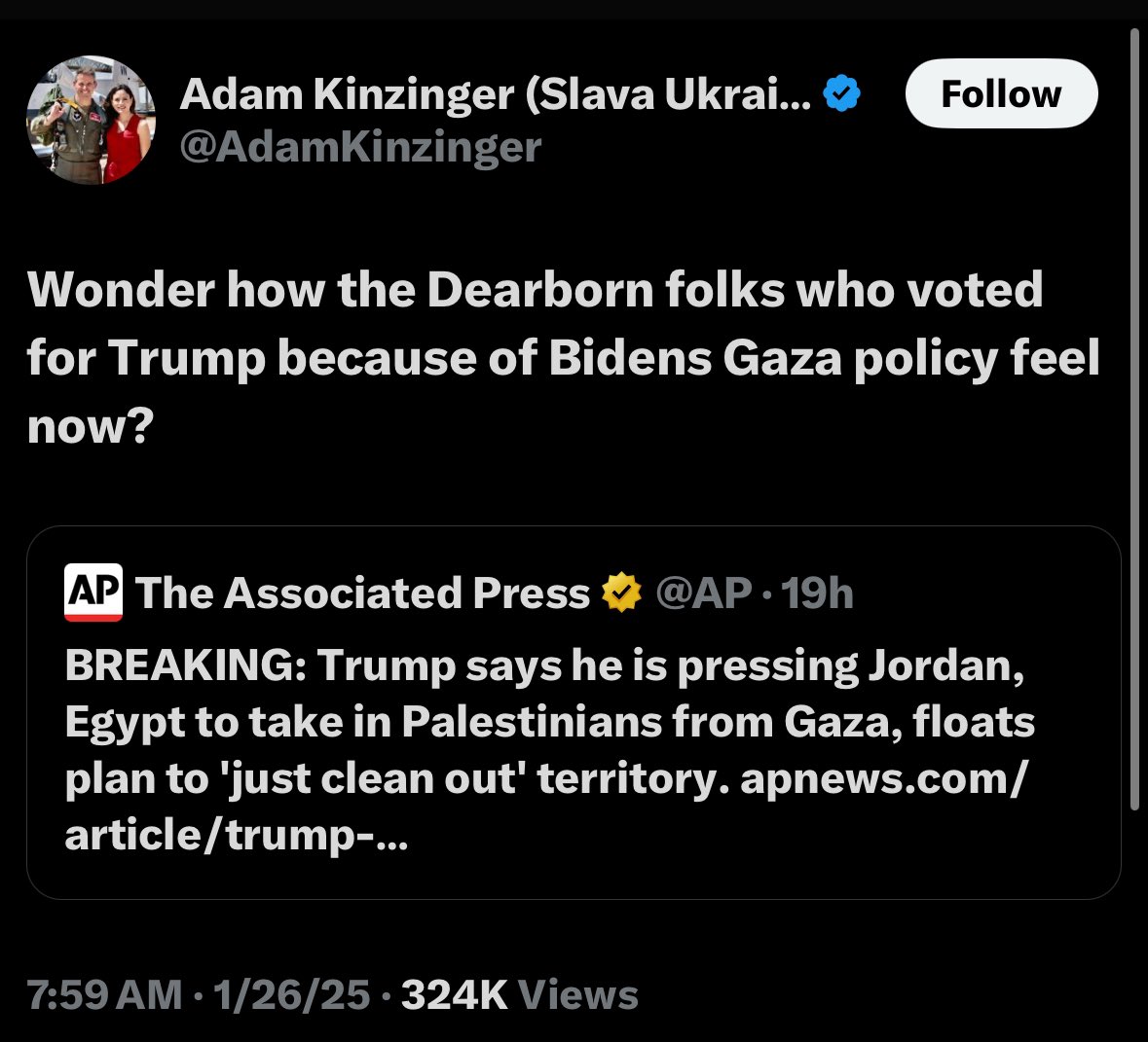 Dems who gleefully supported Biden’s genocidal policies then whip out this talking point while 15,000 bodies are still buried under the rubble that he caused are why your party is dying.